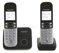 Телефон Panasonic KX-TG6812RU черный (труб. в компл.:2шт) АОН