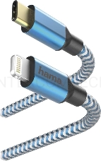 Кабель Hama 00183311 Lightning USB Type-C (m) 1.5м синий