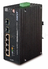 IGS-624HPT индустриальный PoE коммутатор для монтажа в DIN-рейку IP30 6-Port Gigabit Switch with 4-Port 802.3AT POE+ plus 2-port 100/1000X SFP (-40 to 75 C)