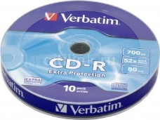 Диск CD-R Verbatim 700Mb 52x Cake Box (10шт) (43725)