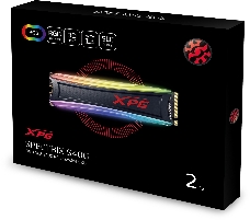 Твердотельный накопитель ADATA SPECTRIX S40G RGB SSD 2TB, 3D TLC, M.2 (2280), PCIe Gen 3.0 x4, NVMe, R3500/W1900, TBW 1280