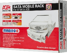 Сменный бокс для HDD AgeStar SR3P-SW-2F SATA пластик черный 3.5