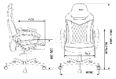 Кресло игровое Бюрократ VIKING 6 KNIGHT BL FABRIC синий крестовина металл/пластик