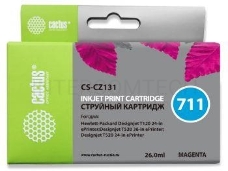 Картридж струйный Cactus CS-CZ131 (№711) пурпурный для HP DesignJet T120/T520 (26мл)