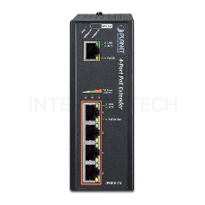 IPOE-E174 индустриальный PoE экстендер IP30 Industrial 1-Port 60W Ultra POE to 4-Port 802.3af/at Gigabit POE Extender (-40 to 75 C)