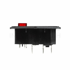 Выключатель клавишный 250V 15А (4с) (ON)-OFF черный Б/Фикс | 36-2380 | REXANT