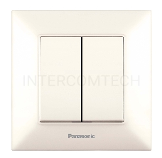 Переключатель Panasonic Arkedia Slim скрыт. 2кл. IP20 бежевый (упак.:1шт) (WNTC00112BG-RU)