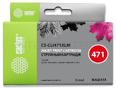 Картридж струйный Cactus CS-CLI471XLM пурпурный для Canon Pixma iP7240/MG6340/MG5440