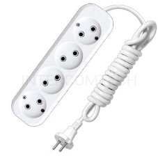 Удлинитель 4х2м без заземл. 10А IP20 Е-204  АБС-пл. ПВС 2х0.75 UNIVersal 9634266