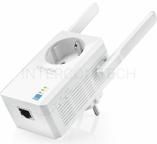 Сетевой адаптер TP-Link SOHO  TL-WA860RE 300Mbps Wireless N Wall Plugged Range Extender with AC Passthrough, QCA(Atheros), 2T2R, 2.4GHz, 802.11b/g/n, 1 10/100Mbps LAN port, Range Extender button, Range Extender mode, suppo поставляется без кабеля RJ-45