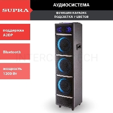 Минисистема Supra SMB-1200 черный 1200Вт FM USB BT SD