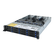 Платформа Gigabyte R282-Z93, Dual AMD EPYC 7002 series, Supports up to 3 x double slot GPU cards, 32 x DIMMs, 2 x 1Gb/s LAN, 12 x 3.5 SATA HDD/SSD, Ultra-Fast M.2 with PCIe Gen3, 5 x PCIe Gen4, 1 x OCP 3.0 Gen4, 1 x OCP 2.0 Gen3, 2000W 80 PLUS Pl