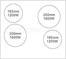 Встраиваемые электрические панели Weissgauff HV 640 BS, 60 см, стеклокерамика Vitro Ceramic Glass, черная