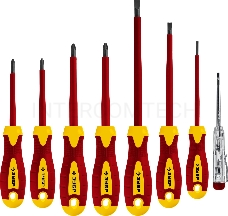 Набор: Отвертки SL 3, 5, 6 / PH 1, 2 / PZ 1, 2, тестер 100-250 В, ЗУБР 