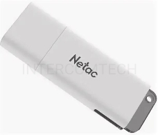 Флеш Диск Netac U185 64Gb <NT03U185N-064G-20WH>, USB2.0, с колпачком, пластиковая белая