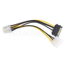 Разветвитель питания Cablexpert CC-PSU-82, Molex+SATA->PCI-Express 8pin, для подключения в/к PCI-Е (8pin) к б/п ATX