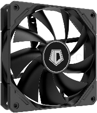 Вентилятор ID-COOLING TF-12025-BLACK 120x120x25мм (80шт./кор, PWM, резиновые углы, черный, 700-1800об/мин)  BOX