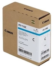 Картридж струйный Canon PFI-110 C 2365C001 голубой (160мл) для Canon TX-2000/TX-3000/TX-4000