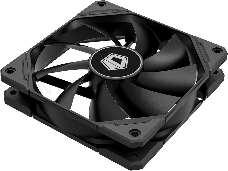 Вентилятор ID-COOLING TF-12025-BLACK 120x120x25мм (80шт./кор, PWM, резиновые углы, черный, 700-1800об/мин)  BOX