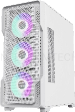 Компьютерный корпус E-ATX, без блока питания Gamemax SIEGE WH E-ATX case, white, w/o psu, w/1xUSB3.0+2xUSB2.0, Combo Audio, w/3x12cm ARGB front fan (1xFN-12A-M6I-W, 2xFN-12A-S6I-W), w/1x12cm ARGB rear fan