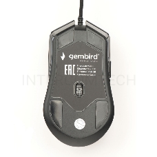 Мышь игровая Gembird MG-770, USB, 3200DPI, 6 кнопок+колесо-кнопка, кабель тканевый 1.8 м