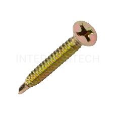 Саморез оконный KRANZ сверло, 3.9х25, желтый цинк, короб (500 шт./уп.)