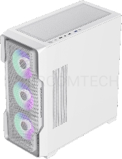 Компьютерный корпус E-ATX, без блока питания Gamemax SIEGE WH E-ATX case, white, w/o psu, w/1xUSB3.0+2xUSB2.0, Combo Audio, w/3x12cm ARGB front fan (1xFN-12A-M6I-W, 2xFN-12A-S6I-W), w/1x12cm ARGB rear fan