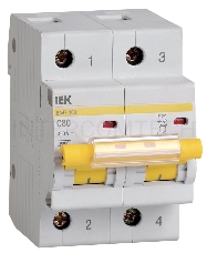 Выключатель автоматический модульный 2п C 80А 10кА ВА47-100 ИЭК MVA40-2-080-C