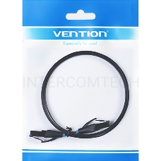 Патч-корд Vention прямой UTP cat.6, RJ45 - 3м. плоский Черный