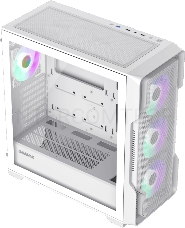 Компьютерный корпус E-ATX, без блока питания Gamemax SIEGE WH E-ATX case, white, w/o psu, w/1xUSB3.0+2xUSB2.0, Combo Audio, w/3x12cm ARGB front fan (1xFN-12A-M6I-W, 2xFN-12A-S6I-W), w/1x12cm ARGB rear fan
