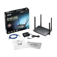 Маршрутизатор беспроводной Asus RT-AC1200 10/100BASE-TX черный (Dual Band)