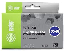 Картридж струйный Cactus CS-EPT0548 черный матовый для Epson Stylus Photo R800/ R1800 (16,2ml)