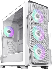 Компьютерный корпус E-ATX, без блока питания Gamemax SIEGE WH E-ATX case, white, w/o psu, w/1xUSB3.0+2xUSB2.0, Combo Audio, w/3x12cm ARGB front fan (1xFN-12A-M6I-W, 2xFN-12A-S6I-W), w/1x12cm ARGB rear fan