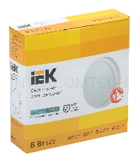 Светильник Iek LDPO0-4001-8-4000-K01  LED ДПО 4001 8Вт IP54 4000K круг белый IEK