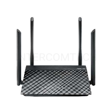 Маршрутизатор беспроводной Asus RT-AC1200 10/100BASE-TX черный (Dual Band)