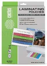 Пленка для ламинирования Cactus 125мкм A4 (25шт) глянцевая 216x303мм CS-LPGA412525