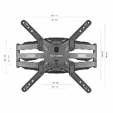 Кронштейн ONKRON M5 для телевизора 37-70 наклонно-поворотный, черный