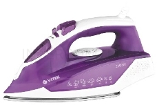 Утюг VITEK VT-8308 VT, 2400Вт, белый/сиреневый      