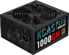 Блок питания Aerocool ATX 1000W KCAS PLUS 1000GM V2 (24+8+4+4pin) APFC 140mm fan 10xSATA Cab Manag RTL