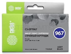 Картридж струйный Cactus CS-EPT967 серый для Epson Stylus Photo R2880 (13ml)