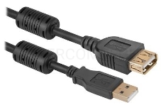Кабель Defender PRO USB 2.0 кабель удлинительный 1.8м AM/AF , зол.конт, 2фер.фил. (87429)