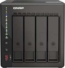 Сетевое хранилище SMB QNAP TS-453E-8G NAS, 4-tray w/o HDD. 2xHDMI-port. 4-core Celeron J6412 2-2.6 GHz, 8GB DDR,  2x2.5Gb LAN, 2 x M.2 2280 PCIe Gen 3 x2, 2x USB 3.2 Gen 2 (10Gbps) Port, 2x USB 2.0 port