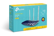 Маршрутизатор AC750 Wireless Dual Band Router, 433 at 5 GHz +300 Mbps at 2.4 GHz, 802.11ac/a/b/g/n, 1 port WAN 10/100 Mbps + 4 ports LAN 10/100 Mbps, 3 fixed antennas