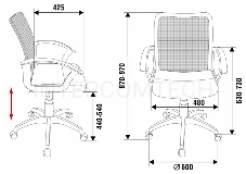 Кресло Бюрократ CH-590/BLACK спинка сетка черный сиденье черный искусственная кожа