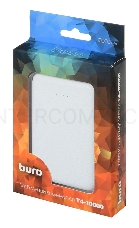 Мобильный аккумулятор Buro T4-10000 Li-Pol 10000mAh 2A+1A белый 2xUSB