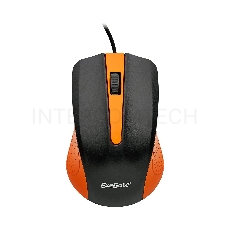 Мышь Exegate EX280437RUS SH-9030BO <black+orange, optical, 3btn/scroll, 1200dpi, USB>