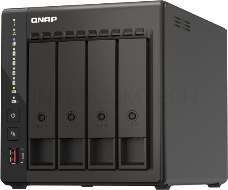 Сетевое хранилище SMB QNAP TS-453E-8G NAS, 4-tray w/o HDD. 2xHDMI-port. 4-core Celeron J6412 2-2.6 GHz, 8GB DDR,  2x2.5Gb LAN, 2 x M.2 2280 PCIe Gen 3 x2, 2x USB 3.2 Gen 2 (10Gbps) Port, 2x USB 2.0 port