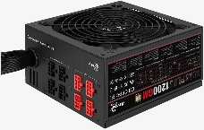 Блок питания Aerocool ATX 1200W KCAS PLUS 1200GM V2 (24+8+4+4pin) APFC 140mm fan 10xSATA Cab Manag RTL