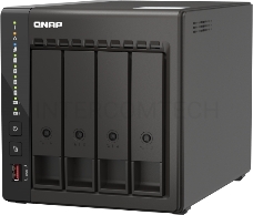 Сетевое хранилище SMB QNAP TS-453E-8G NAS, 4-tray w/o HDD. 2xHDMI-port. 4-core Celeron J6412 2-2.6 GHz, 8GB DDR,  2x2.5Gb LAN, 2 x M.2 2280 PCIe Gen 3 x2, 2x USB 3.2 Gen 2 (10Gbps) Port, 2x USB 2.0 port