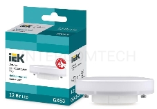 Лампа Iek LLE-T80-12-230-40-GX53 светодиодная ECO T75 таблетка 12Вт 230В 4000К GX53 IEK
